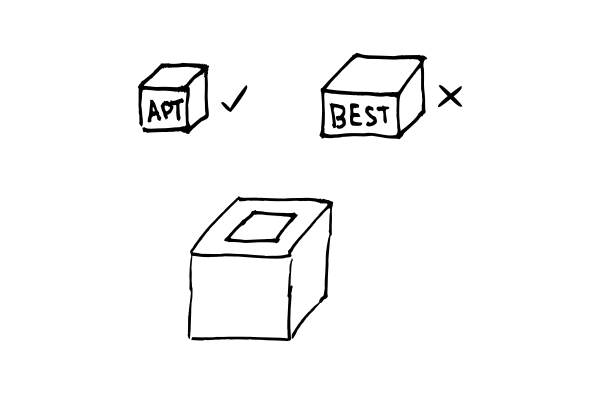 Apt, not best